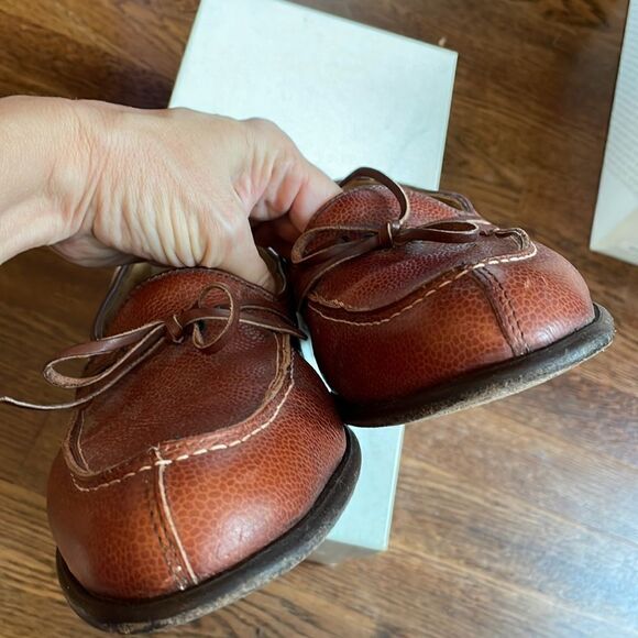 Zelli Pebble Grain Cognac Calf slip on loafers - Picture 5 of 9
